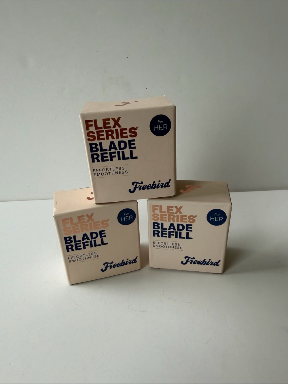 LOT OF 3 Freebird For Her Flex Series Blade Refill Set Effortless Smoothness New